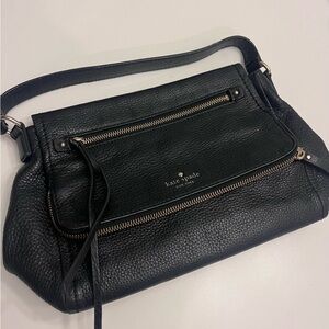 Kate Spade Black Pebbled Leather Shoulder Bag
